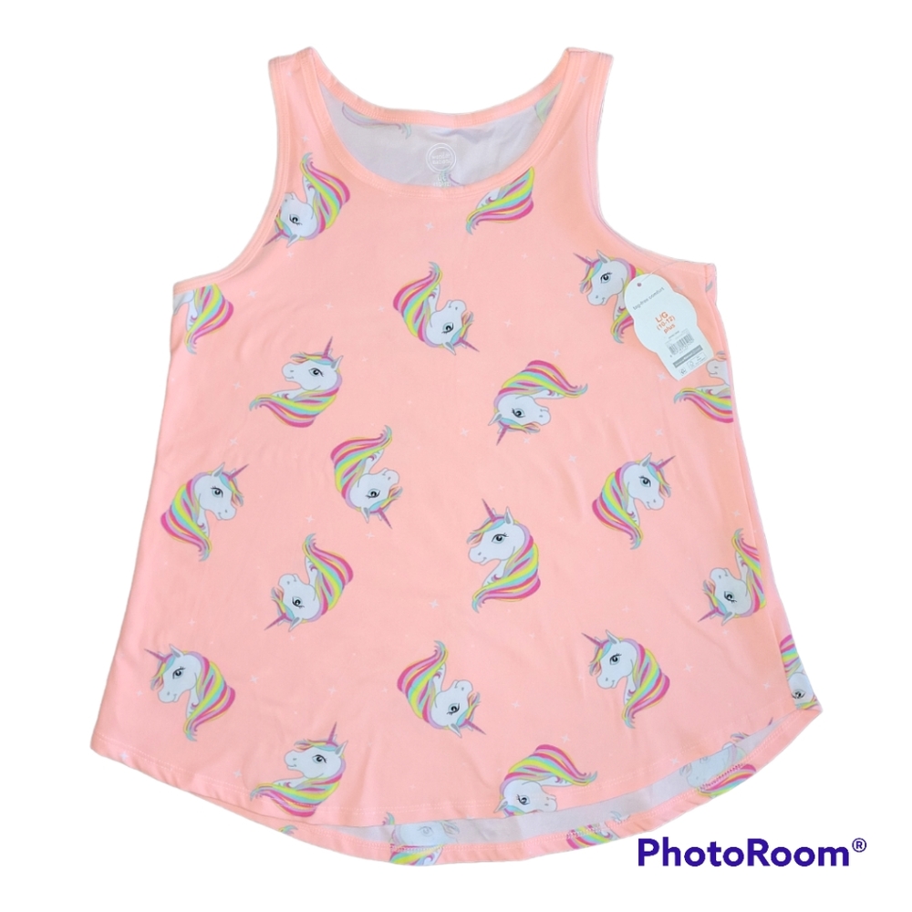 Wonder Nation Girls Plus, tank top, Size:L (10-12) Plus, Unicorn print, NWT